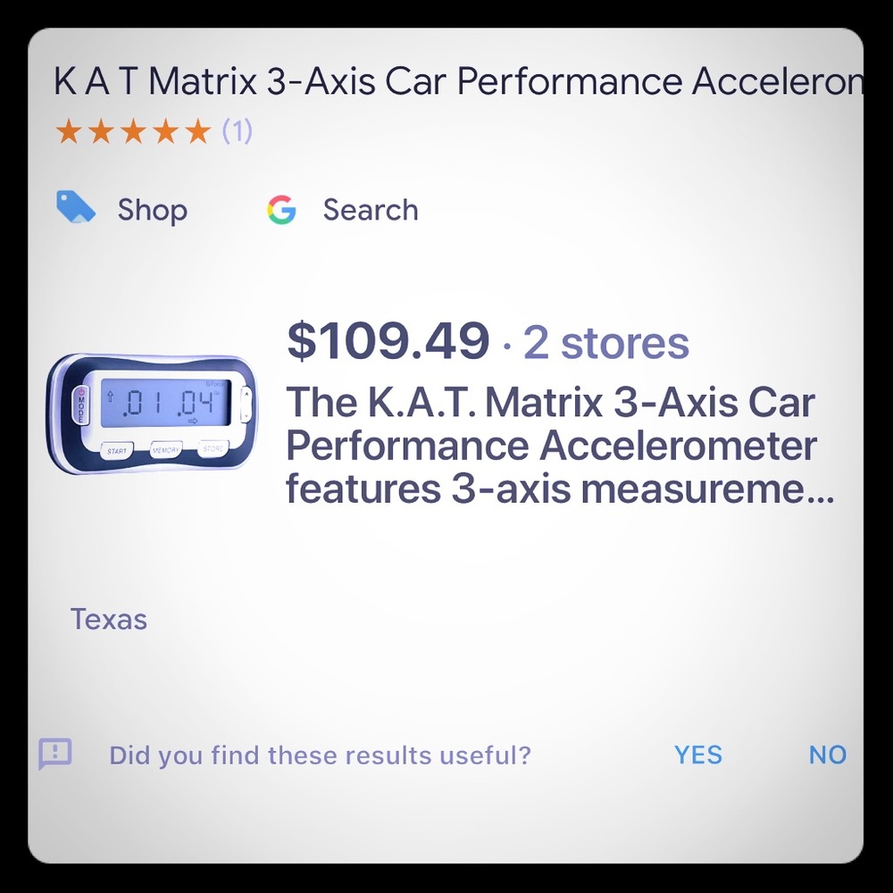 KAT Matrix 3 axis accelerometer